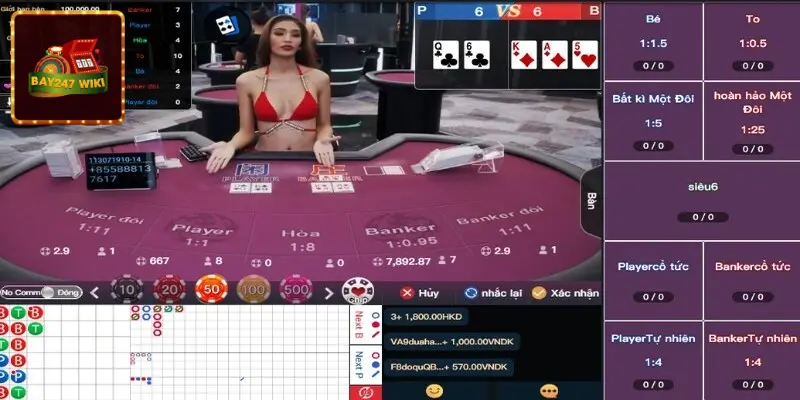 Sảnh live casino được thiết kế mượt mà, đẹp mắt